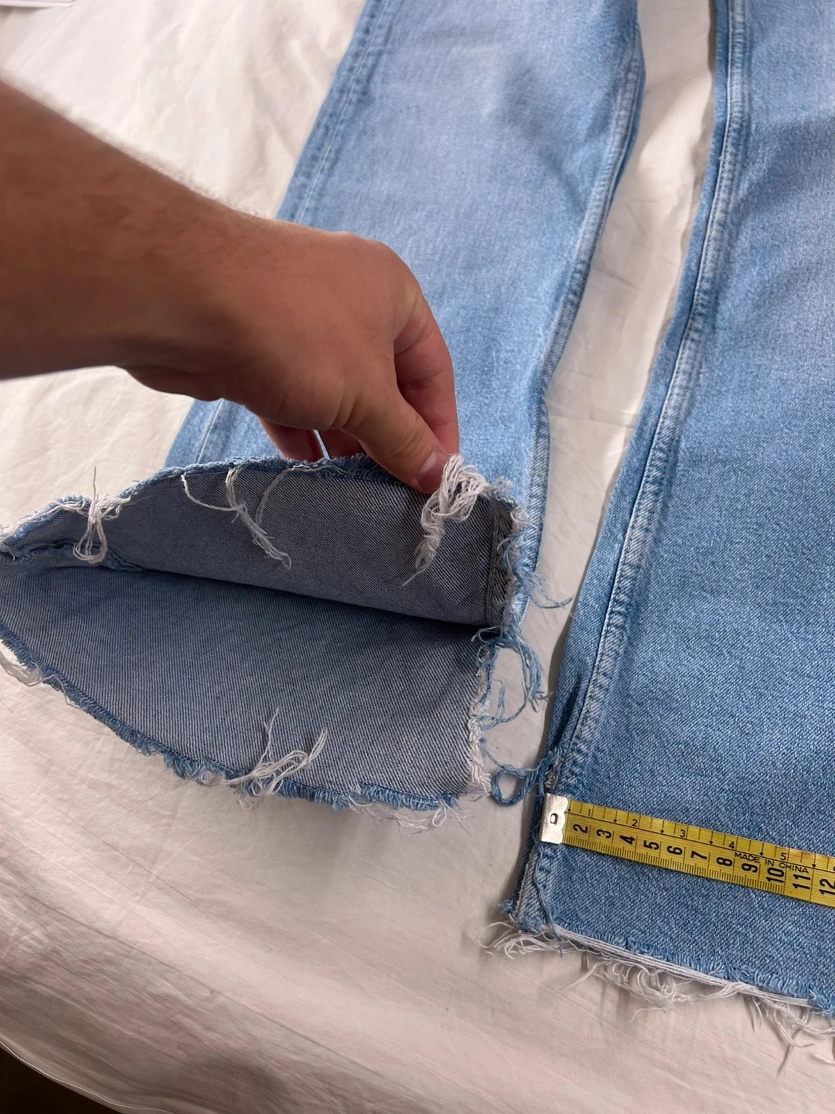 Lichtblauwe wijd uitlopende Bershka-jeans maat 36 – photo 7